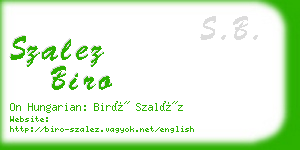 szalez biro business card